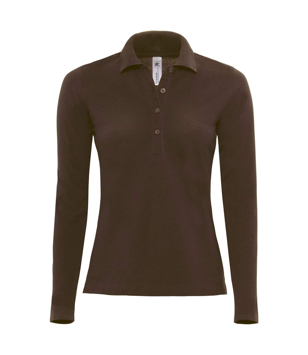 Polo femme manches longues - PW456 - marron