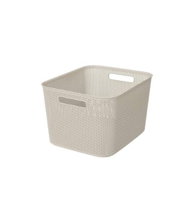 Panier de Rangement Crochet 21cm Beige Lin