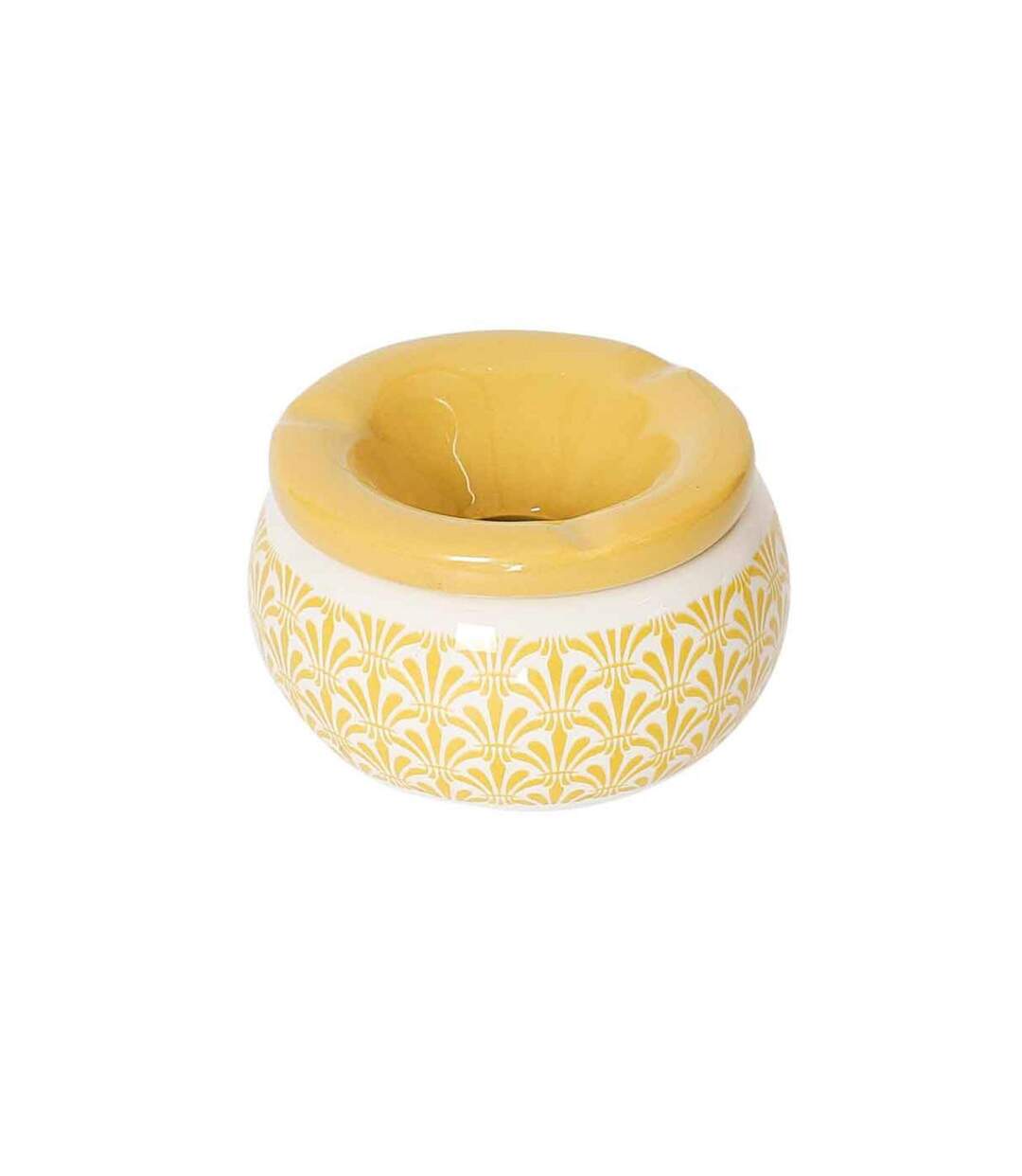 Cendrier Marocain Déco Royal 8cm Blanc & Or-1