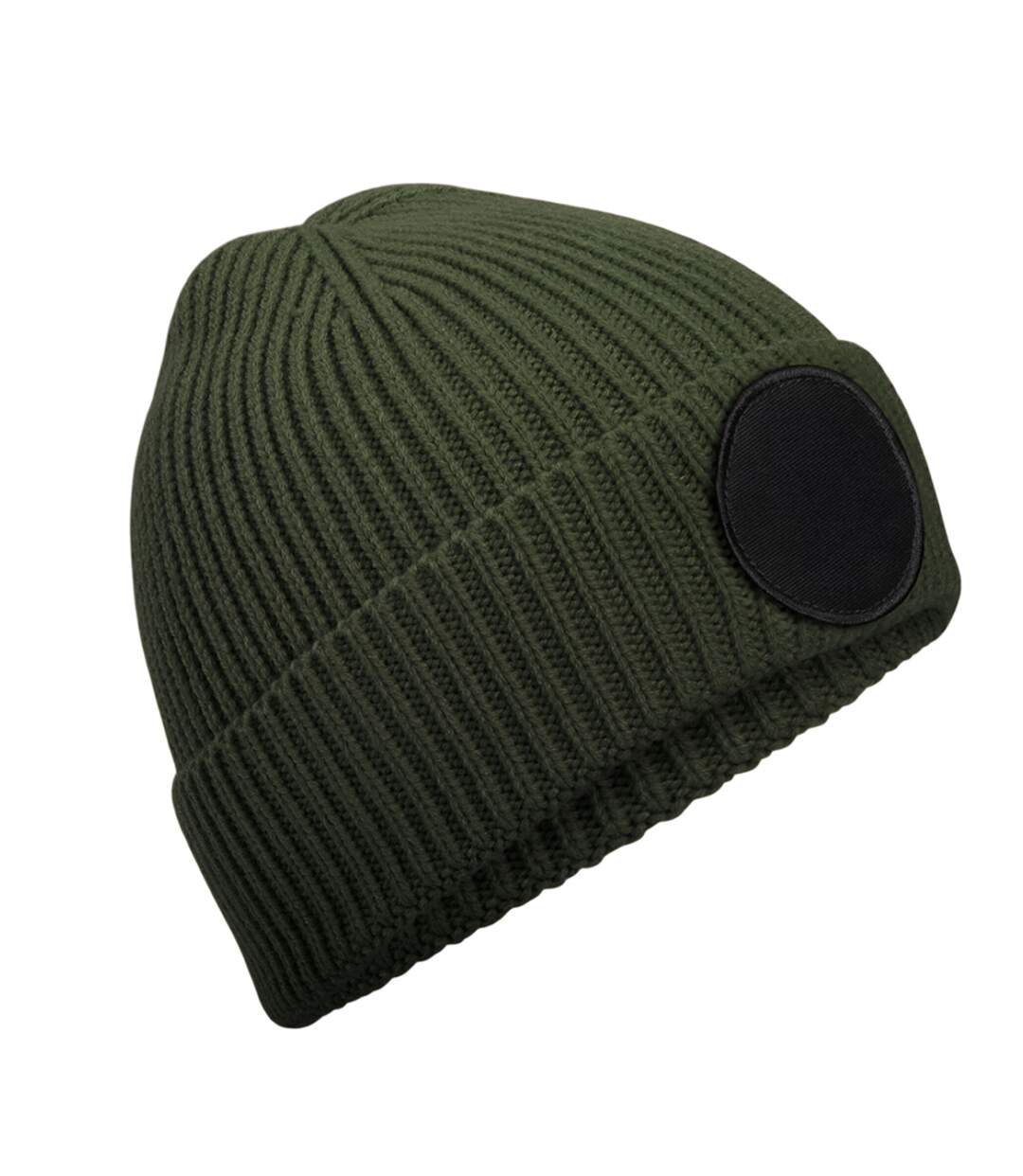 Bonnet Fashion Vert Olive Noir Beechfield-2