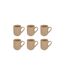 Lot de 6 Mugs en Céramique Lya 30cl Taupe-1