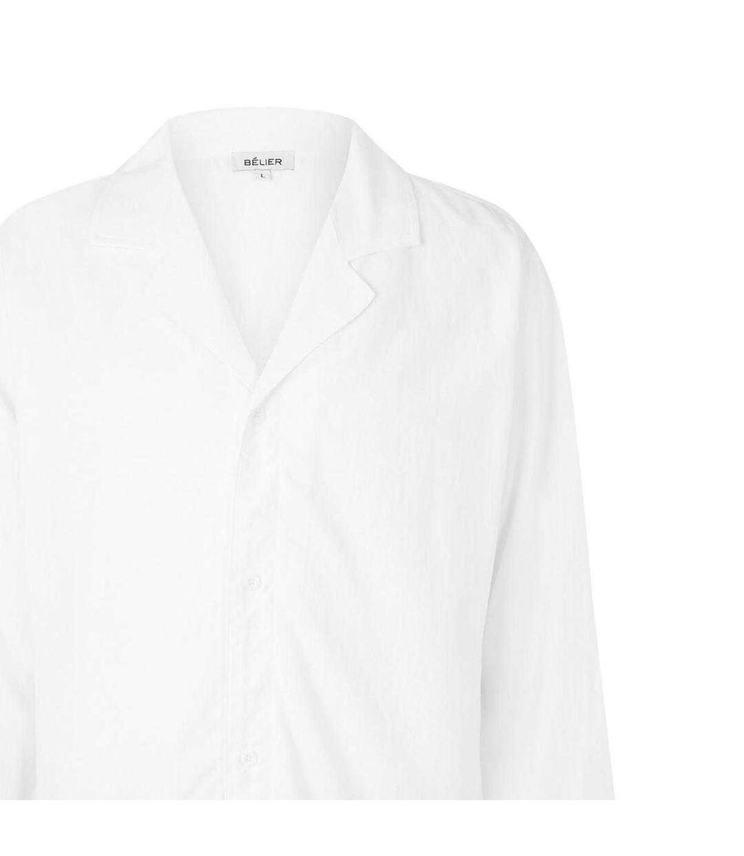 Chemise Manches Longues Homme Blanc Belier-4