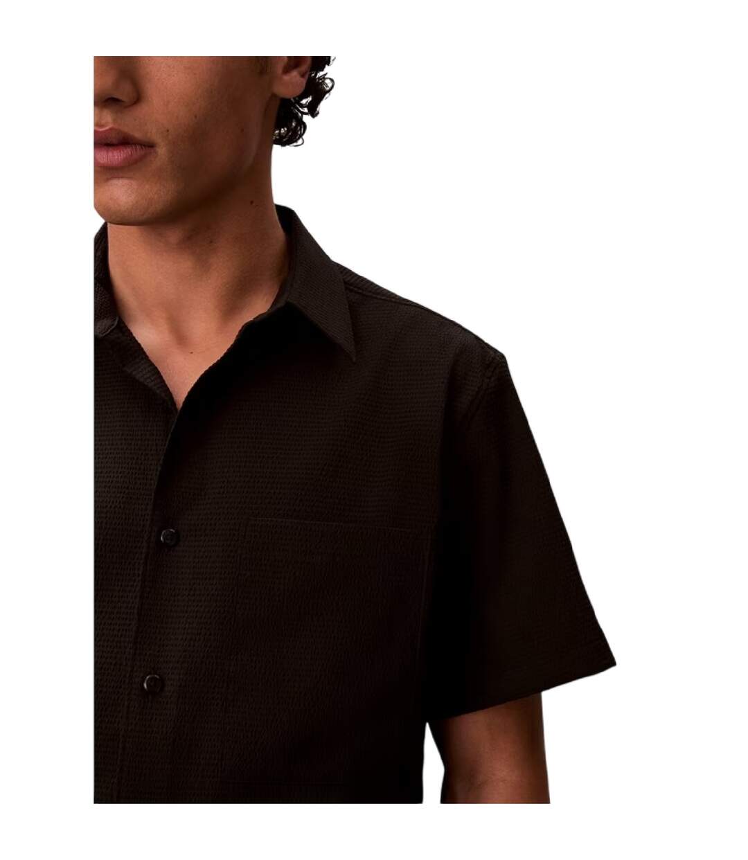 Mens Classic Tailored Shirt Black Calvin Klein-4