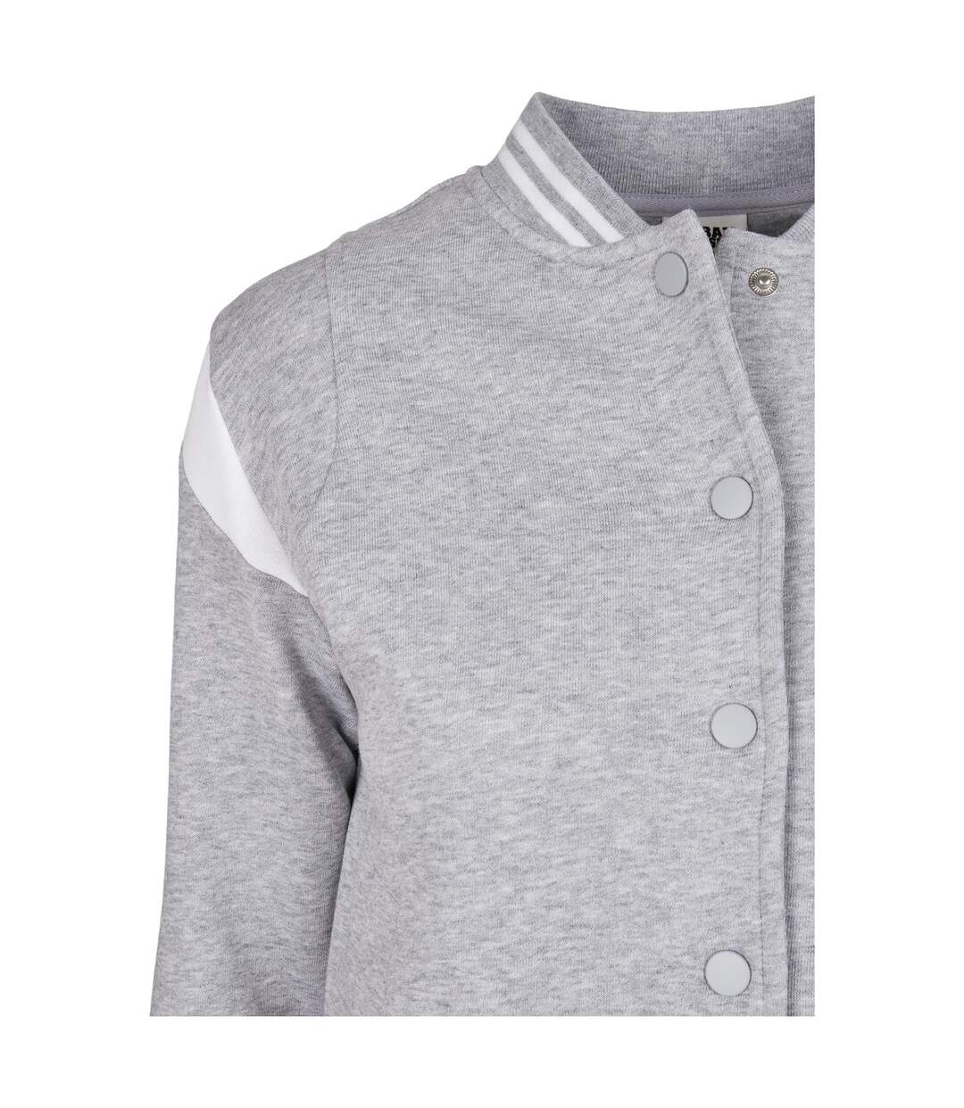 Veste De Survêtement College Femme Gris Blanc Urban Classics-4
