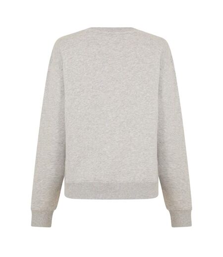 Womens/ladies Cotton Blend Regular Sweatshirt Light Grey Heather Tommy Hilfiger
