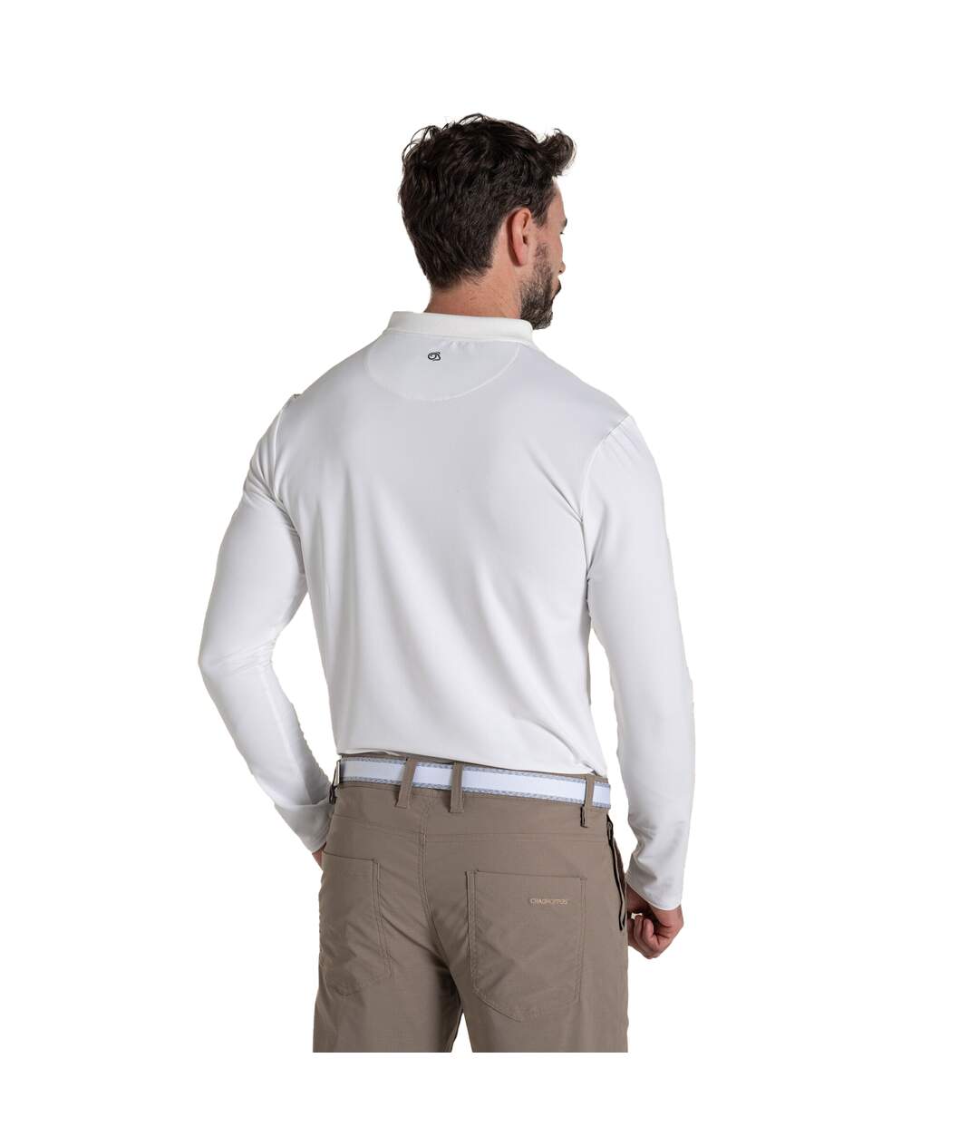 Polo Manches Longues Bramshaw Golf Homme Blanc Craghoppers-3