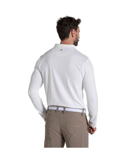 Polo Manches Longues Bramshaw Golf Homme Blanc Craghoppers