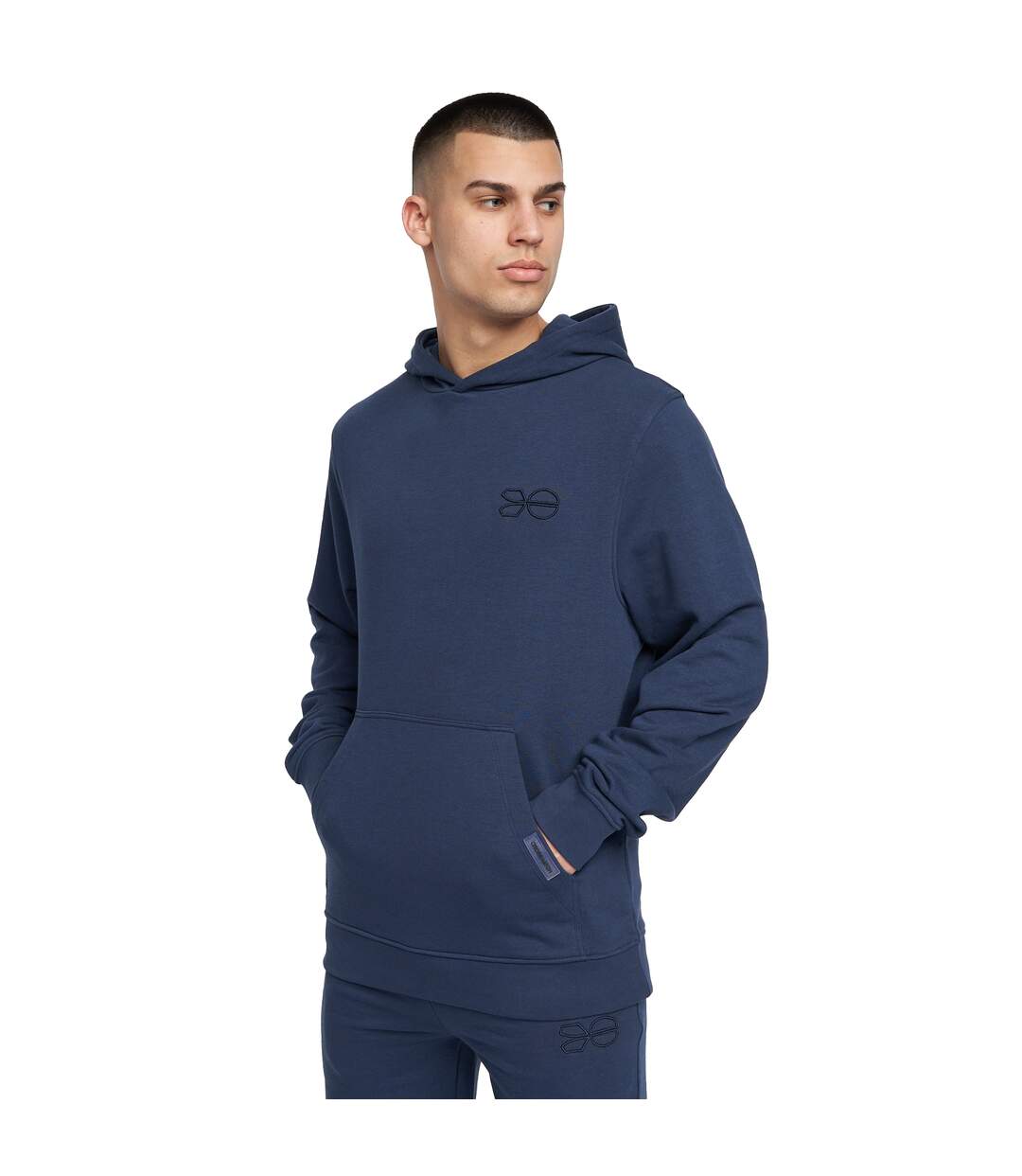 Sweat à capuche emmson homme bleu marine Crosshatch-1