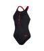 Womens/ladies Aztec One Piece Swimsuit Black Red Speedo-2