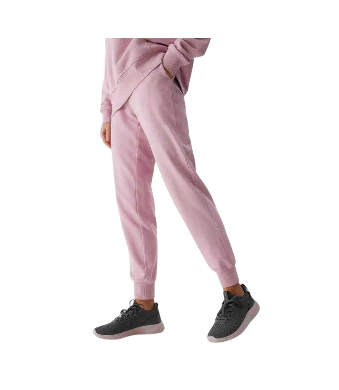 Pantalon De Jogging Motif/style Uni Femme Rose 4F-2