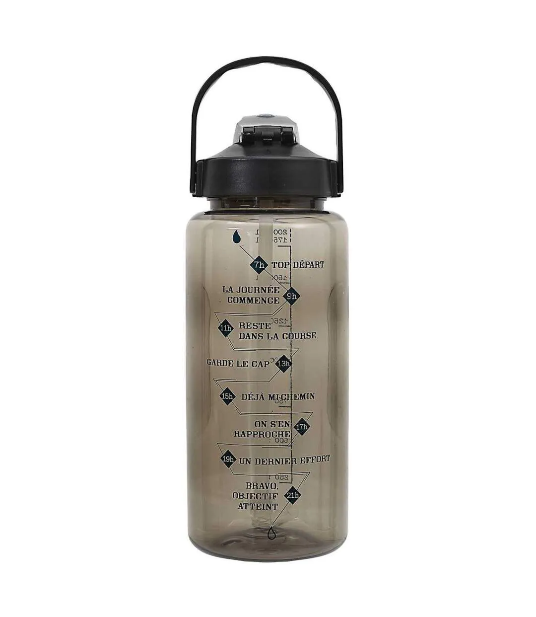 Gourde Bouteille Motivation 2L Transparent-2