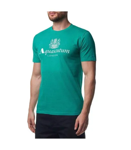 T-shirt Motif/style Gros Logo Bordeaux Homme Vert Vif Aquascutum