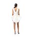 Robe Courte Motif/style Nœud Beverly Femme Blanc French Connection-3
