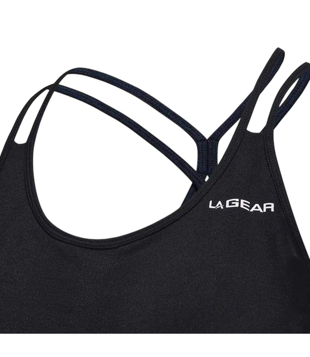 Womens/ladies Seamless Sports Bra Black LA Gear-3