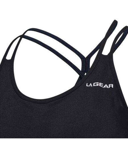 Womens/ladies Seamless Sports Bra Black LA Gear