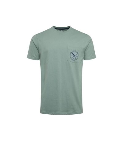 Mens tidal organic short-sleeved t-shirt dusty teal Weird Fish