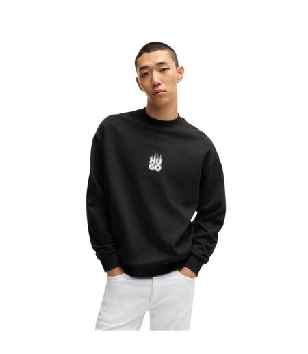 Sweat Motif/style Flammes Homme Noir Hugo