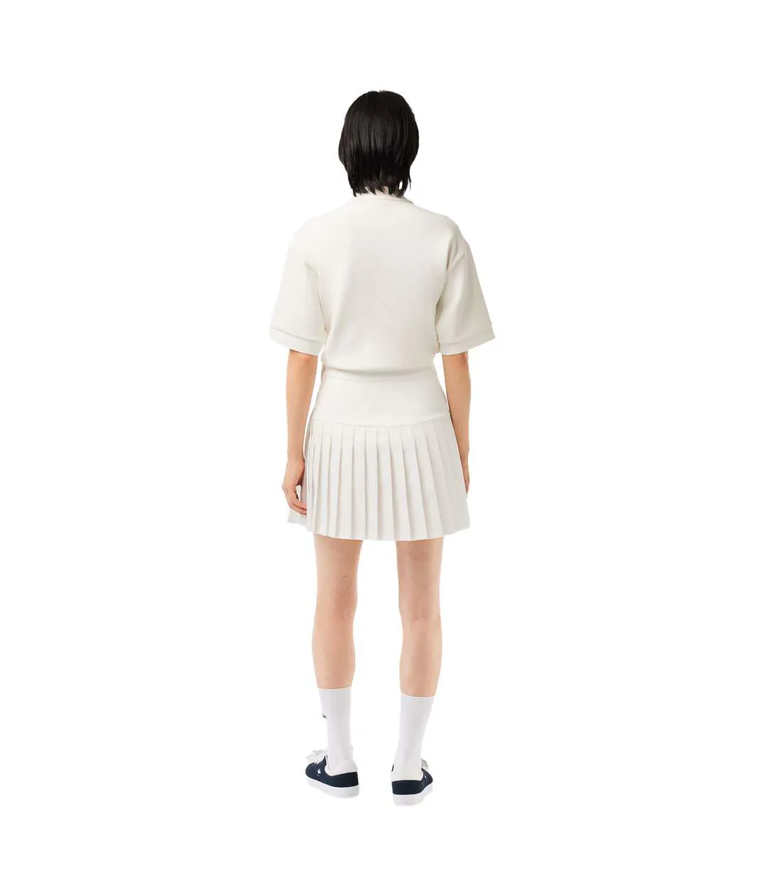 Womens/ladies Knitted Tennis Skirt White Lacoste-3