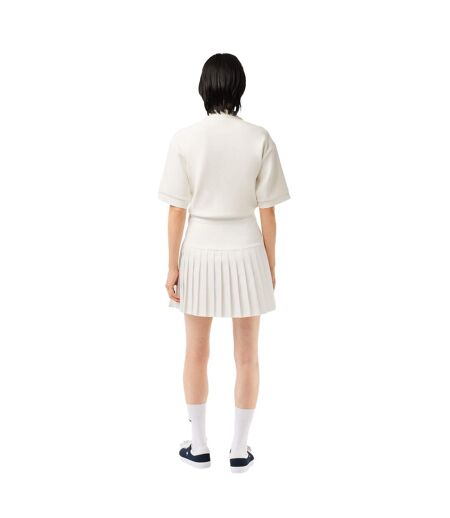 Womens/ladies Knitted Tennis Skirt White Lacoste