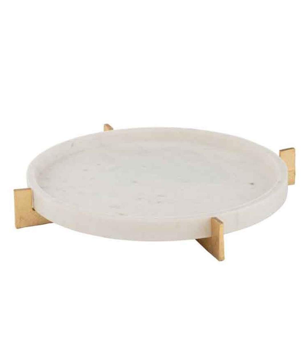 Plateau Déco Marbre 43cm Champagne-1