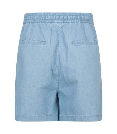 Womens/ladies Astra Chambray Shorts Navy Mountain Warehouse
