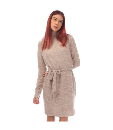 Robe manches longues bella femme marron clair Vero Moda