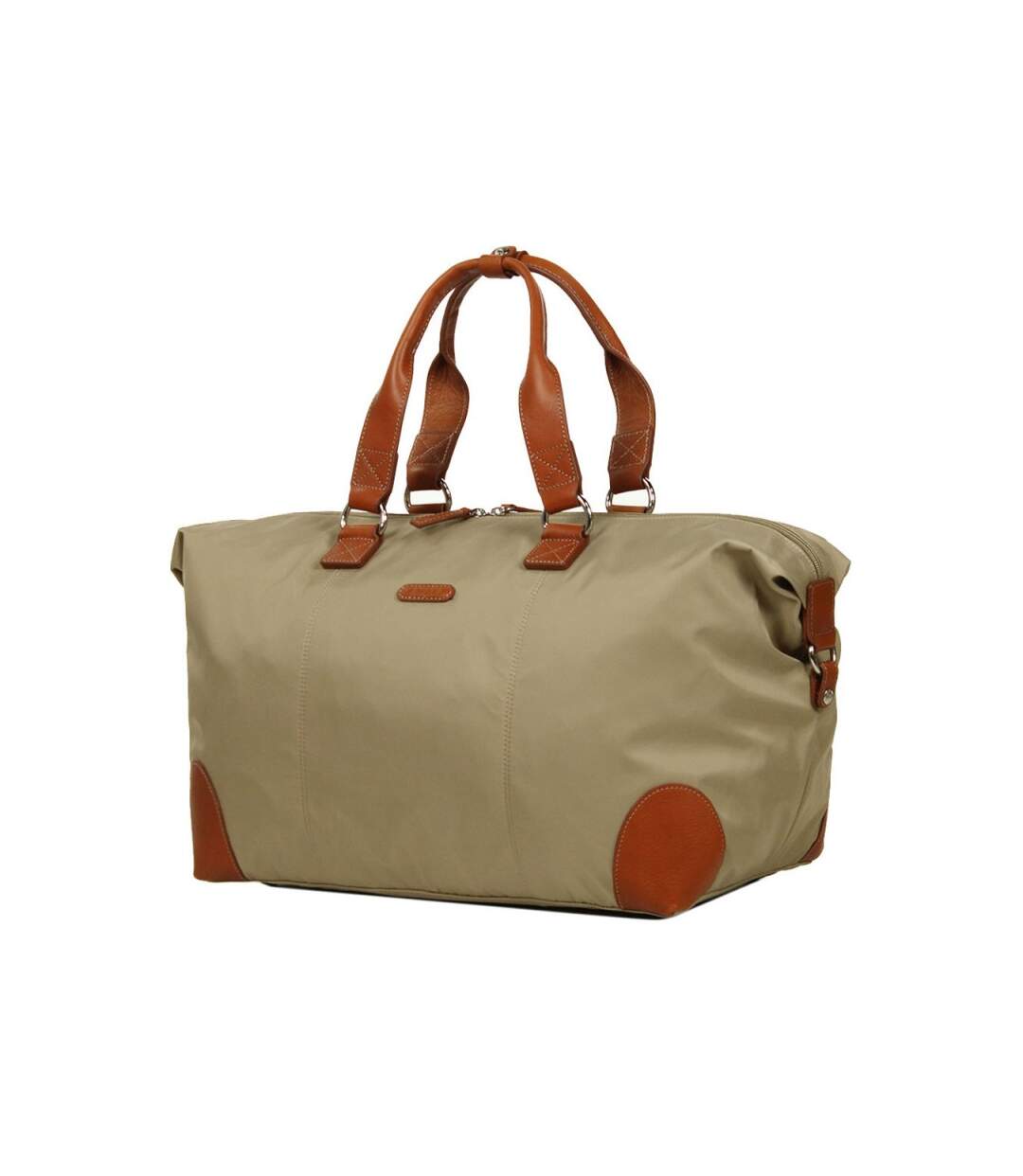 Sac week-end KATANA nylon et cuir - beige-1