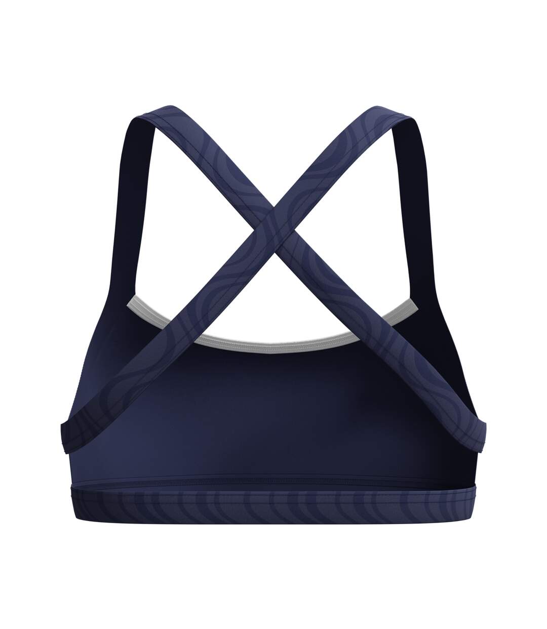 Womens/ladies Textured Cross Back Bikini Top Navy Speedo-2