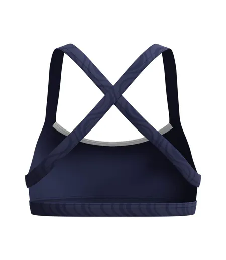 Womens/ladies Textured Cross Back Bikini Top Navy Speedo