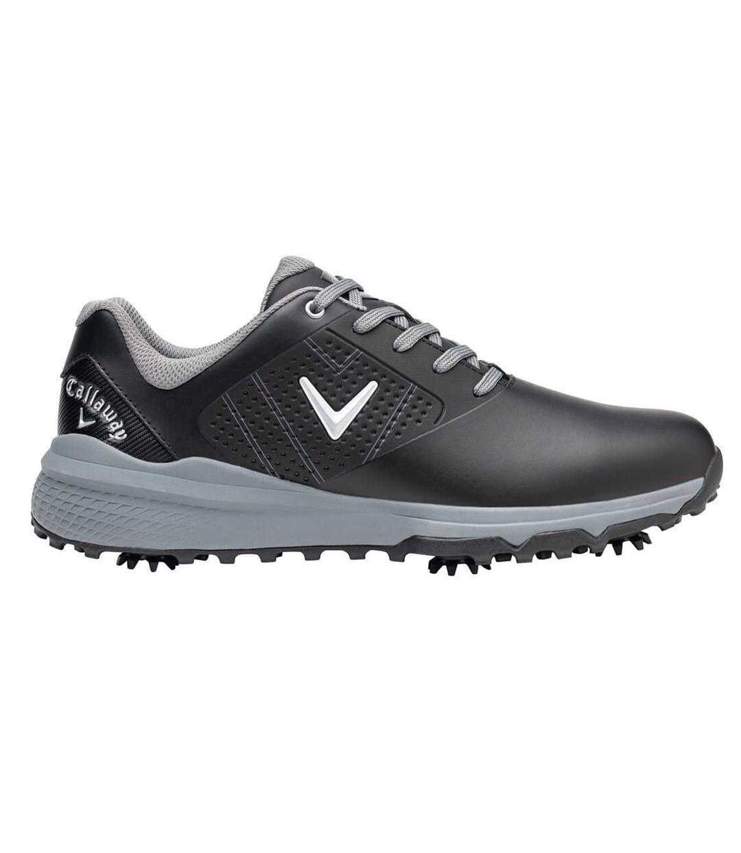 Mens Cheviot Leather Golf Golf Shoes Black Callaway-1