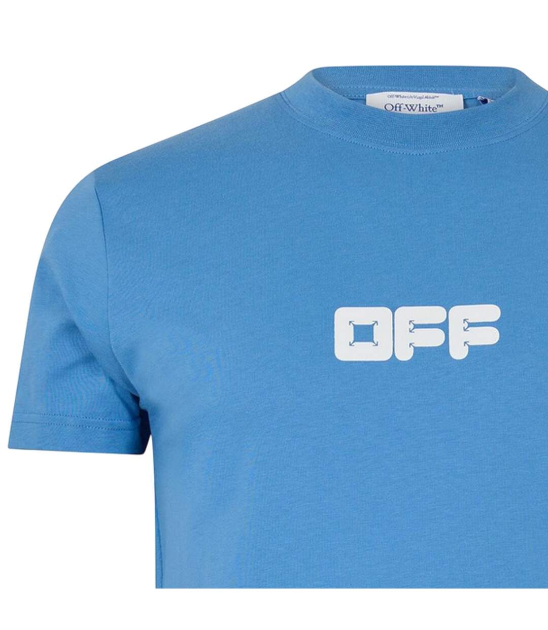 T-shirt Homme Bleu Pastel Off White-3