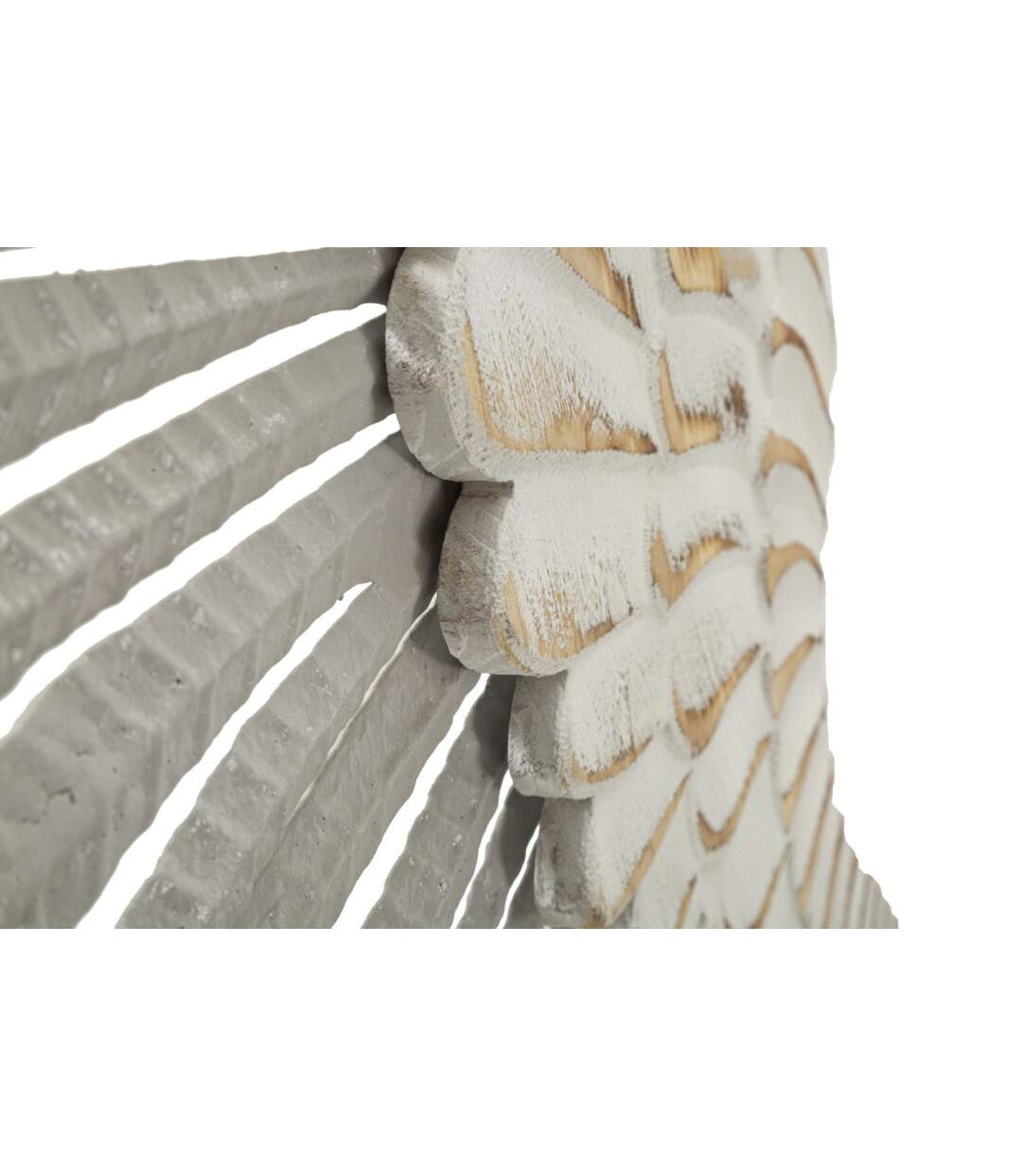 Paire d'Ailes en Métal Natural 104cm Blanc Lavé-4