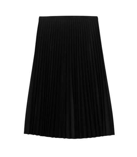 Womens/ladies Pleated Midi Skirt Black Lacoste
