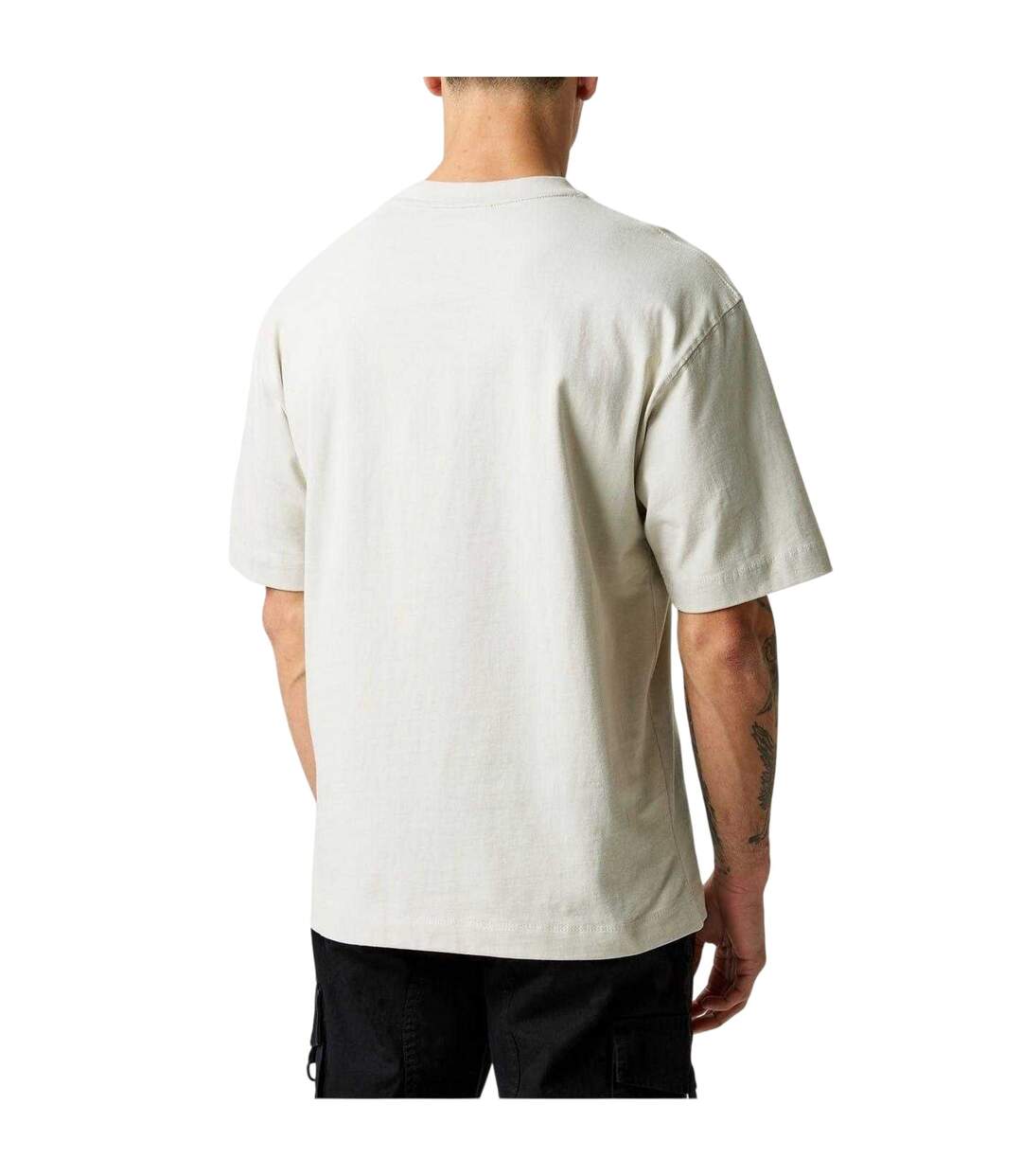 T-shirt Gift Of Life Homme Beige Gris Criminal Damage-3