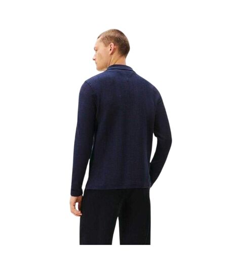 Polo Manches Longues Motif/style Chevron Homme Bleu Ciel Tommy Hilfiger