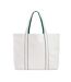 Tote Bag Motif/style Grand Courtside Taille Unique Blanc Doux Vert Bouteille Westford Mill-2