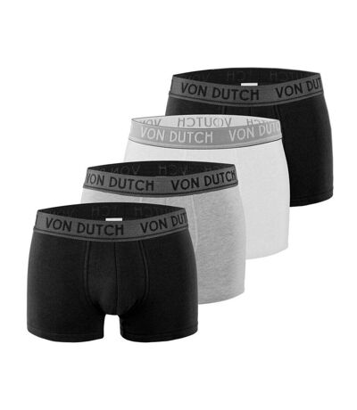 X4 Boxers Homme Blanc/Gris/Noir Von Dutch ORIAS - L