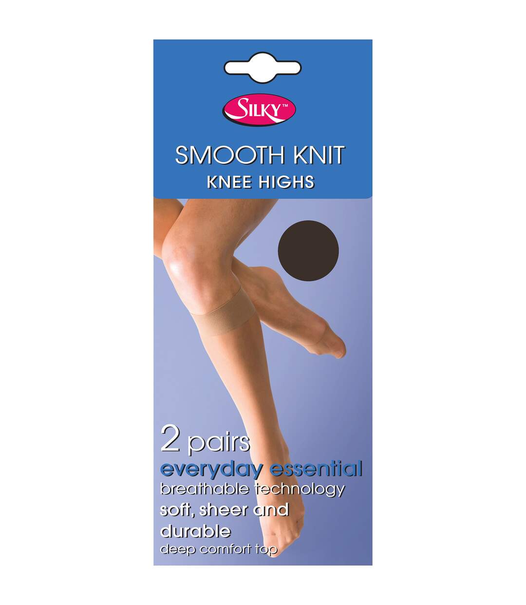 Smooth Lot De 2 Paires De Mi-bas Femme Marron Foncé Silky-2