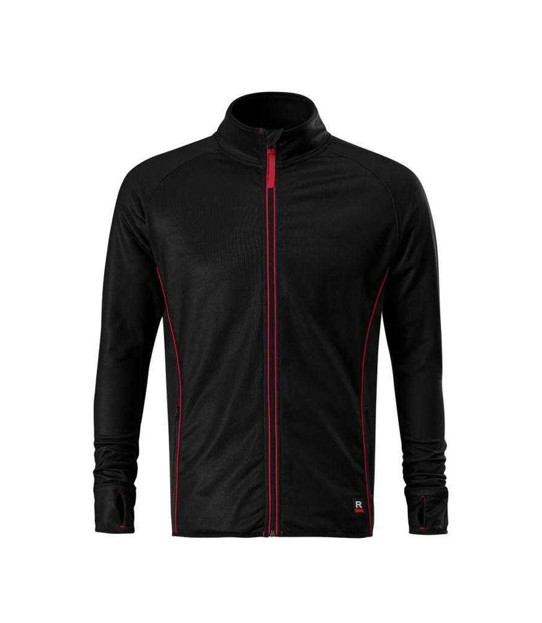 Mens Vertex Stretch Fleece Jacket Black Malfini-1