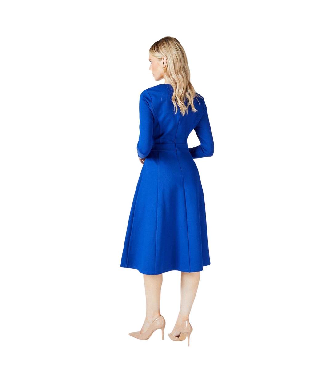 Robe mi-longue femme bleu Principles-2