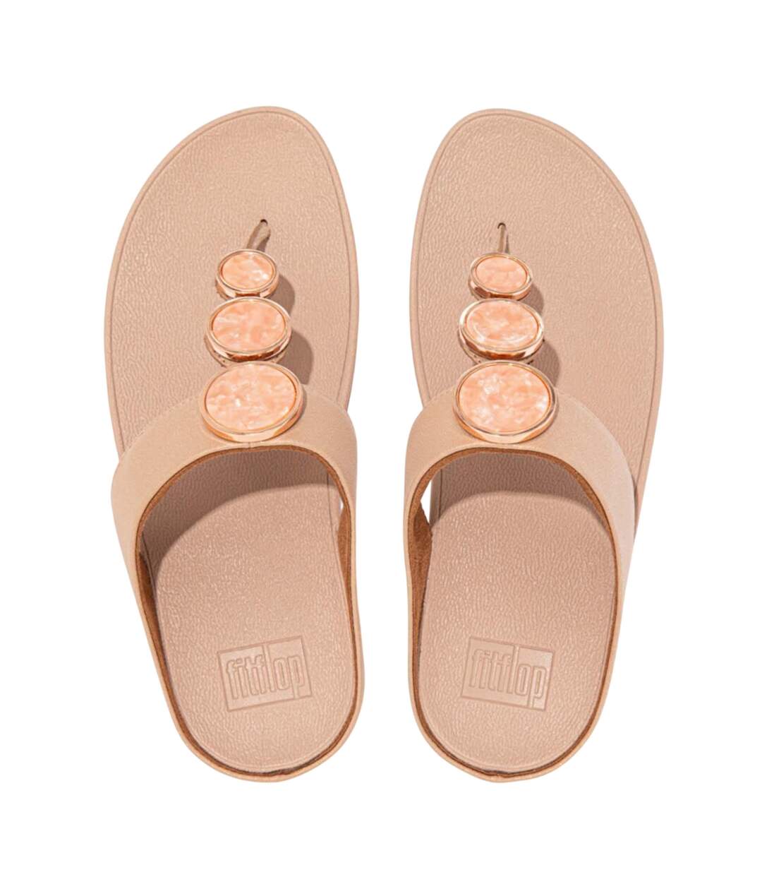 Sandales Style Scintillant Halo Femme Beige Fit Flop-3