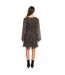 Womens/ladies Floral Sheer Fabric A-line Bell Sleeve Mini Dress Multicoloured Be You-2
