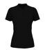 Womens/ladies Lux Cotton Polo Shirt Black Opal Stedman-1