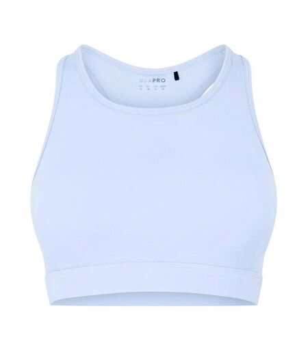 Womens/ladies Core Racerback Sports Bra Brunnera Blue USA Pro