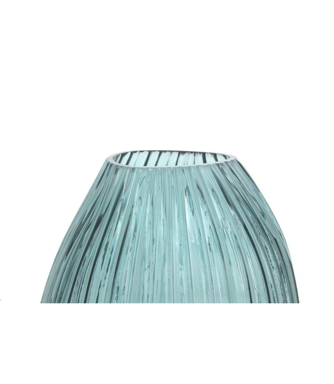 Vase Design en Verre Soufflé Sidney 25cm Bleu-2
