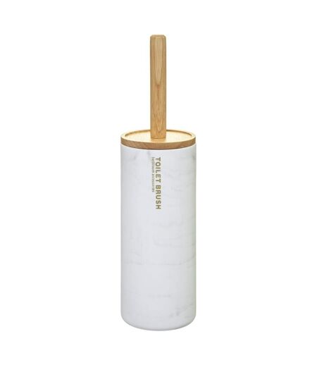 Brosse WC effet marbré Lea - Blanc