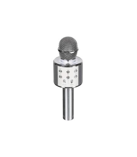 Enceinte Micro Karaoké 23cm Argent