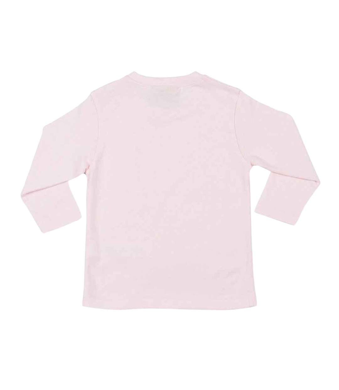 T-shirt Manches Longues Motif/style Uni Bébé Rose Pâle Larkwood-2