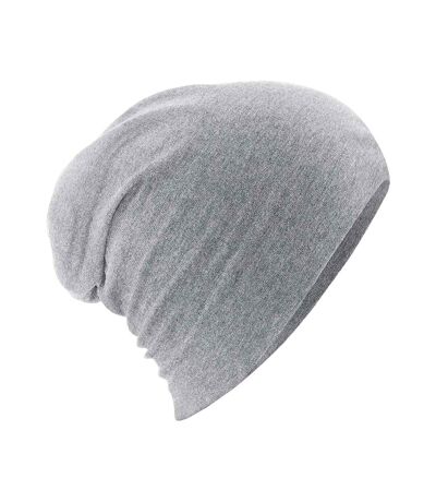 Mens hemsedal slouch beanie heather grey Beechfield