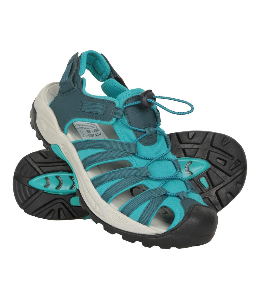 Womens/ladies seaside drainage sandals teal Mountain Warehouse-1